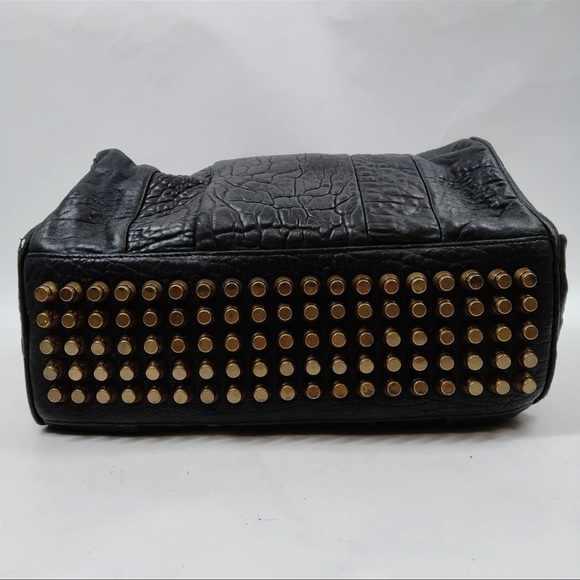 AUTH Alexander Wang Black Leather Shoulder Bag Tote - Picture 5 of 8